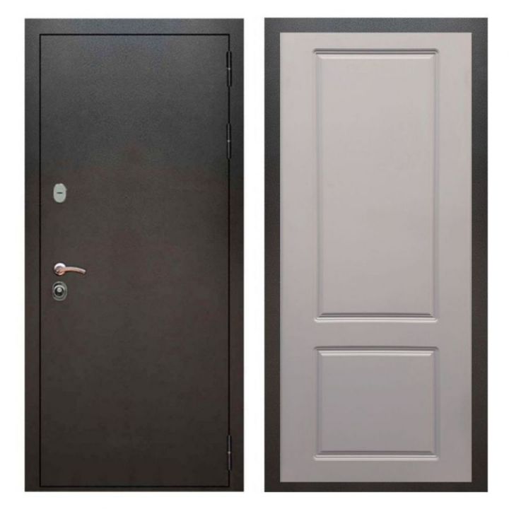Дверь входная металлическая Лекс Х5 Серебро Антик ФЛ-117 Софт Грей