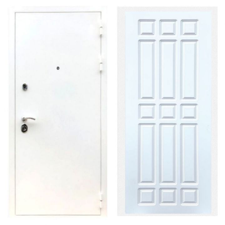 Дверь входная металлическая Лекс Х5 Шагрень Белая ФЛ-33 Белый Софт