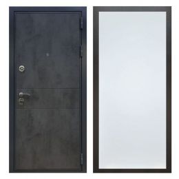 Дверь входная Армада X290 Бетон Темный ФЛ-Гладкая Белый Софт