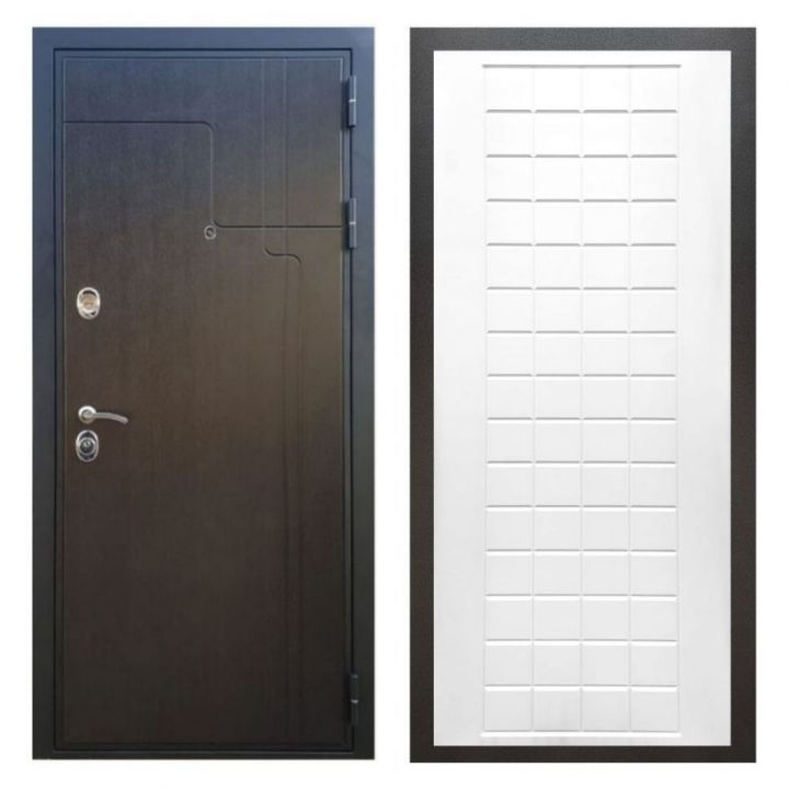 Дверь входная металлическая Армада Х246 Венге ФЛ-256 Белый Софт