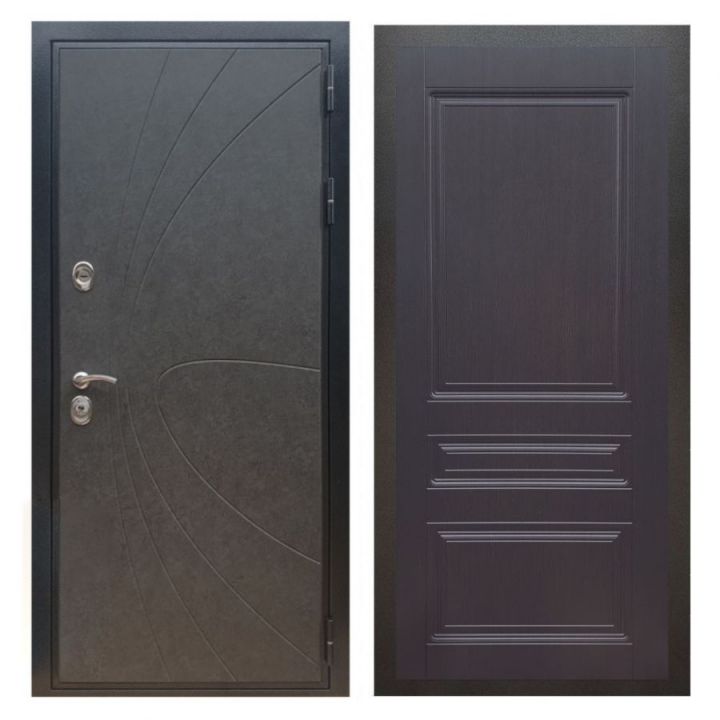 Дверь входная металлическая Армада X248 Штукатурка Графит ФЛ-243 Венге