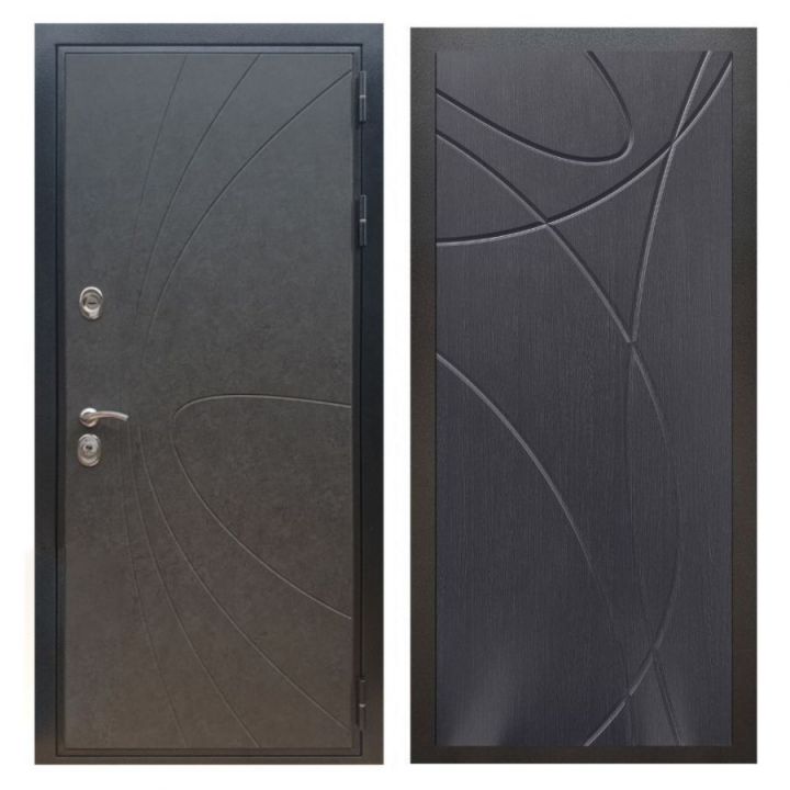 Дверь входная металлическая Армада X248 Штукатурка Графит ФЛ-247 Венге