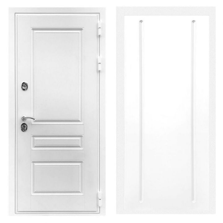 Дверь входная металлическая Лекс Х Премиум Белая Шагрень ФЛ-68 Белый Софт