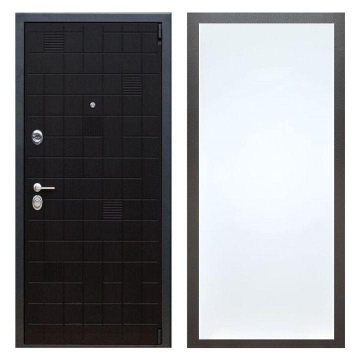 Дверь входная металлическая Армада Х12 Тетрис Ясень Черный ФЛ-Гладкая Белый Софт