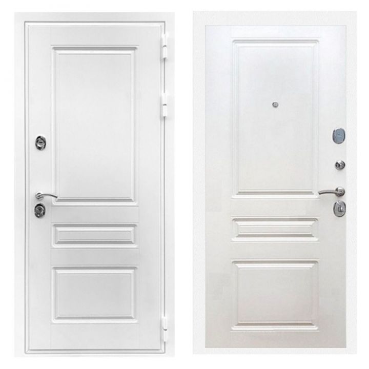 Дверь входная металлическая Лекс Х Премиум Белая Шагрень ФЛ-243 Белый Ясень
