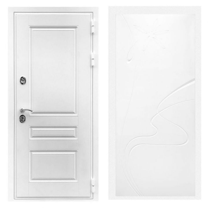 Дверь входная Армада Х Премиум Белая Шагрень ФЛ-258 Белый Софт