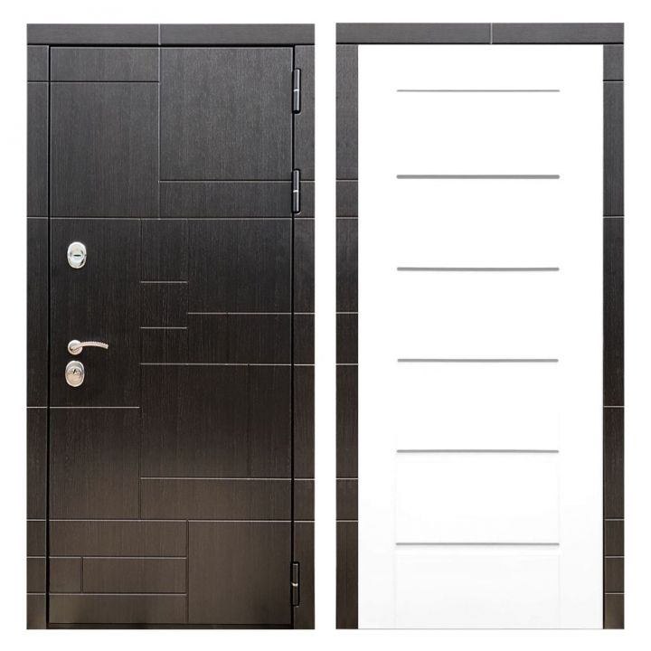 Дверь входная металлическая Армада Х20 Венге Сити Белый Ясень