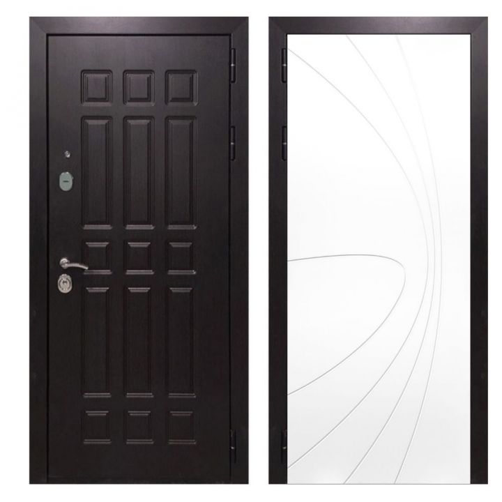 Дверь входная металлическая Армада Х8 Венге ФЛ-248 Белый Софт