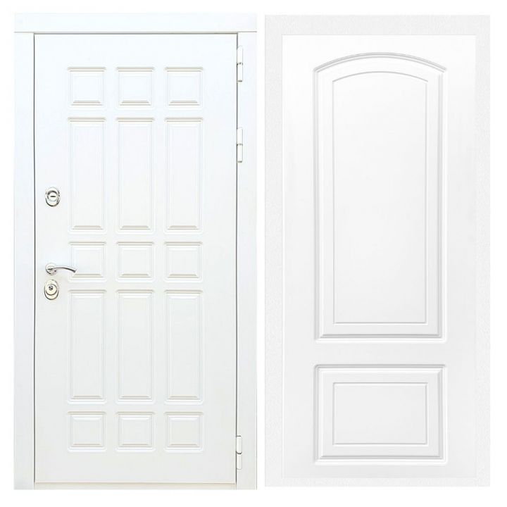 Дверь входная Армада Х8 Белая Шагрень ФЛ-138 Белый Софт