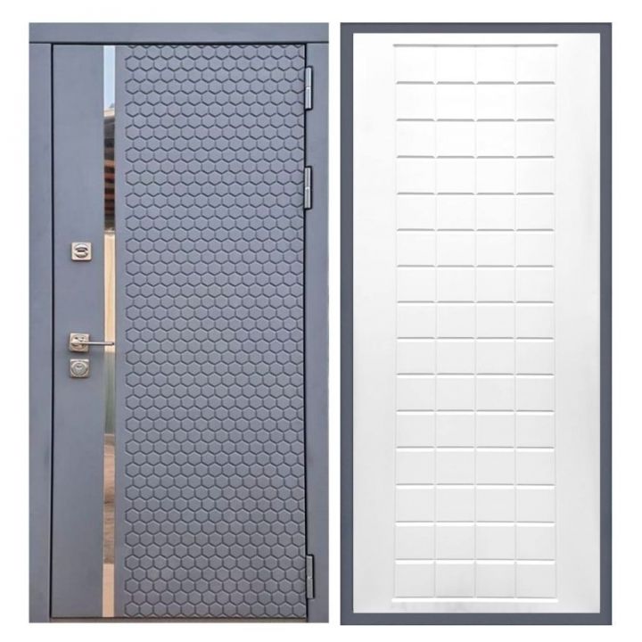 Дверь входная Армада Х24 Силк Титан ФЛ-256 Белый Софт