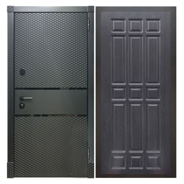Дверь входная металлическая Армада Х15 Черный Кварц ФЛ-33 Венге