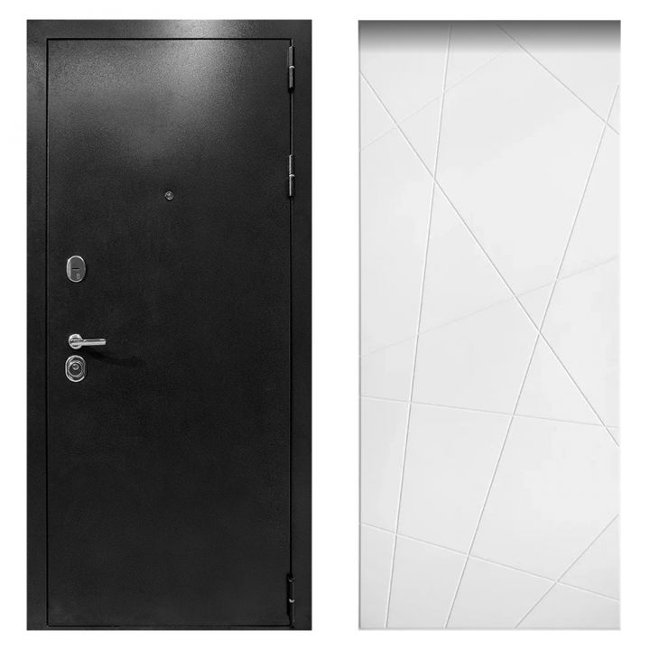 Металлическая Дверь Дверной континент Рубикон Антик серебро 655 Лофт белый