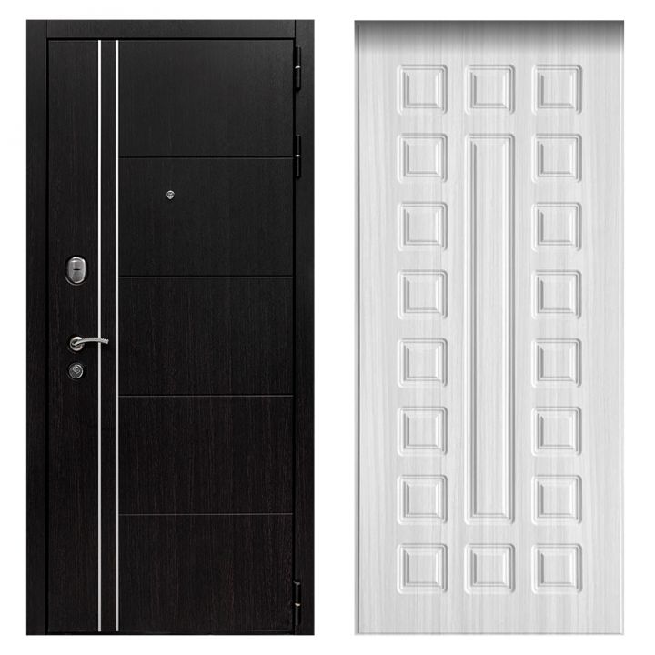 Входная Металлическая Дверь Дверной континент ДК-Теплолюкс Дизайн 183 Белый сандал