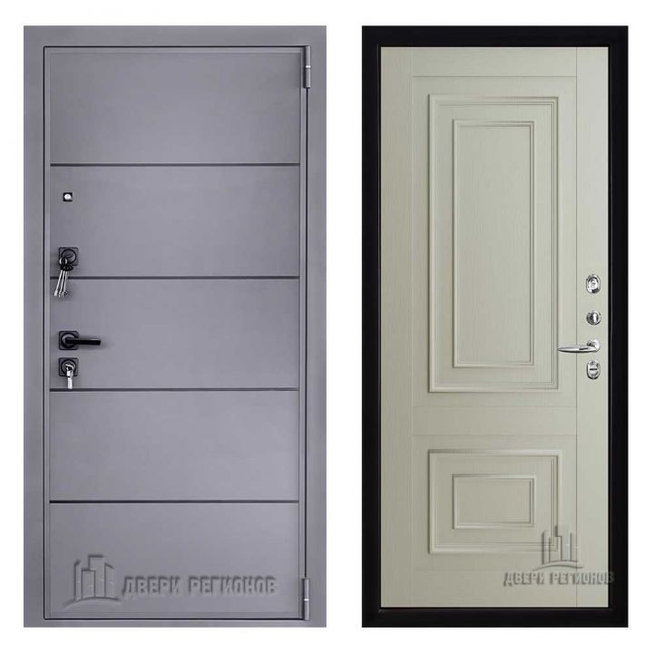 Дверь входная Двери Регионов LIBERTY H4 Флоренция 62002 Серена Светло-серый металлическая