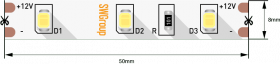 Светодиодная Лента SWG SWG260-12-4.8-NW IP20 5м Нейтральное Белое Свечение / СВГ 003590