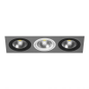 Светильник Встраиваемый Lightstar INTERO 111 TRIPLE QUADRO i839070607 Белый, Черный, Серый, Металл / Лайтстар