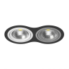 Светильник Встраиваемый Lightstar INTERO 111 DOUBLE ROUND i9270609 Белый, Черный, Серый, Металл / Лайтстар