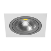 Светильник Встраиваемый Lightstar INTERO 111 QUADRO i81609 Белый, Серый, Металл / Лайтстар
