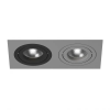 Светильник Встраиваемый Lightstar INTERO 16 DOUBLE QUADRO GU10 i5290709 Черный, Серый, Металл / Лайтстар