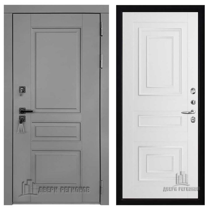Дверь входная Двери Регионов Сенатор плюс SOLID Флоренция 62001 Серена Белый металлическая