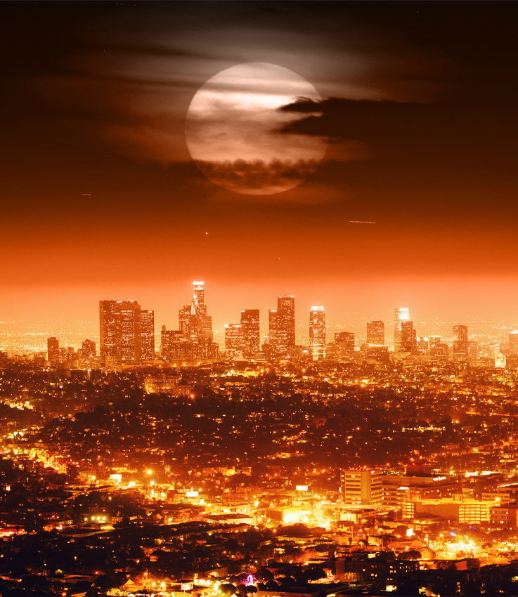 Картина Ночной Лос-Анджелес