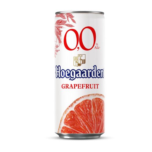 Пивной напиток Хугарден грейпфрут безалкогольное ж/б 0,33л