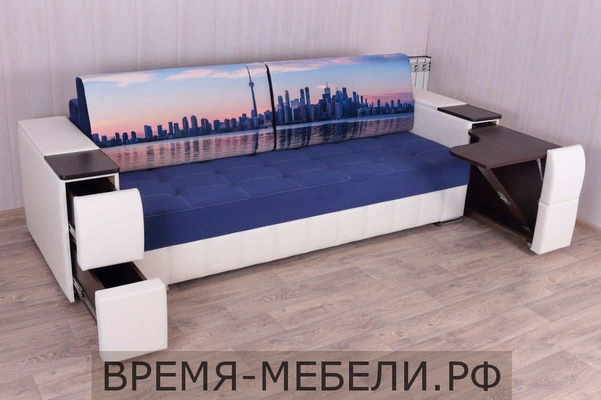 Диван-кровать со столиком «Бруклин» ППУ