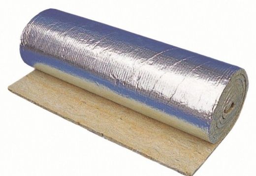 Прошивной материал тепло – огнезащитный базальтовый кашированный алюминиевой фольгой (ПМБ – Ф 30)