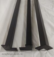 Ножка для стола чёрная металлическая с креплениями