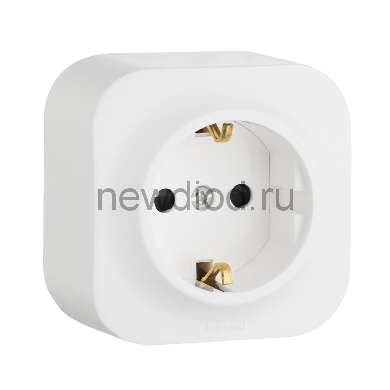 Legrand Quteo Белая Розетка с/з