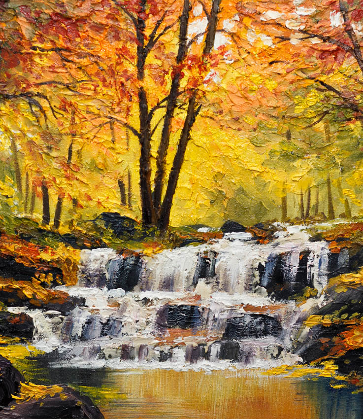 Картина Осенний водопад
