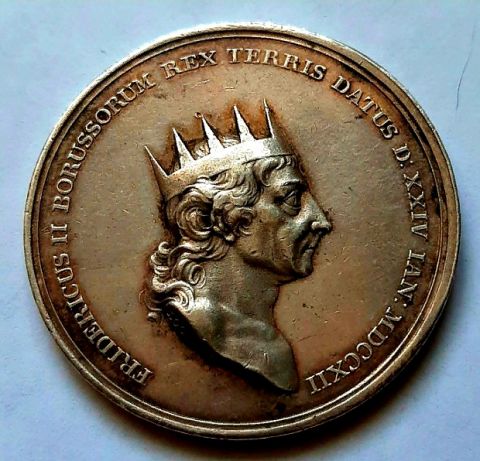 медаль 1 талер 1786 Пруссия Фридрих Великий AUNC Редкость