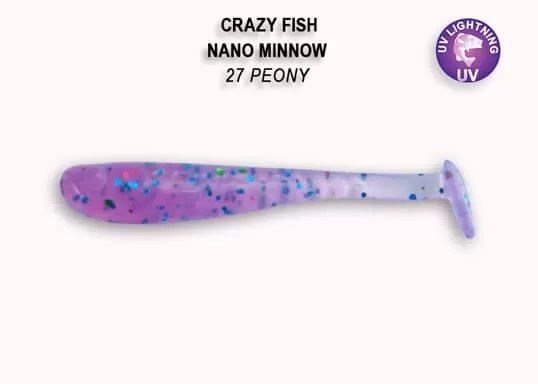 Приманка Crazy Fish Nano minnow 2.2, цвет 27 - Peony