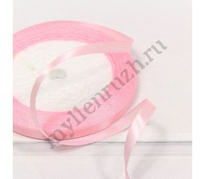 Лента атласная 6 мм Нежно-розовая