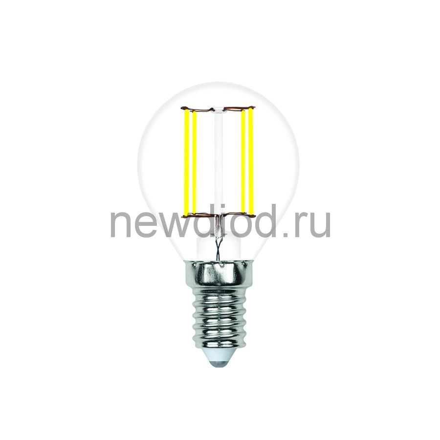 Лампа светодиодная LED-ШАР-G45-7W/3000K/E14/CL/SLF Volpe