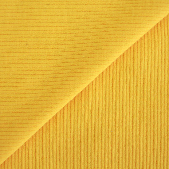 Лоскут трикотажной ткани кашкорсе - Ярко-желтый 50*27 см.