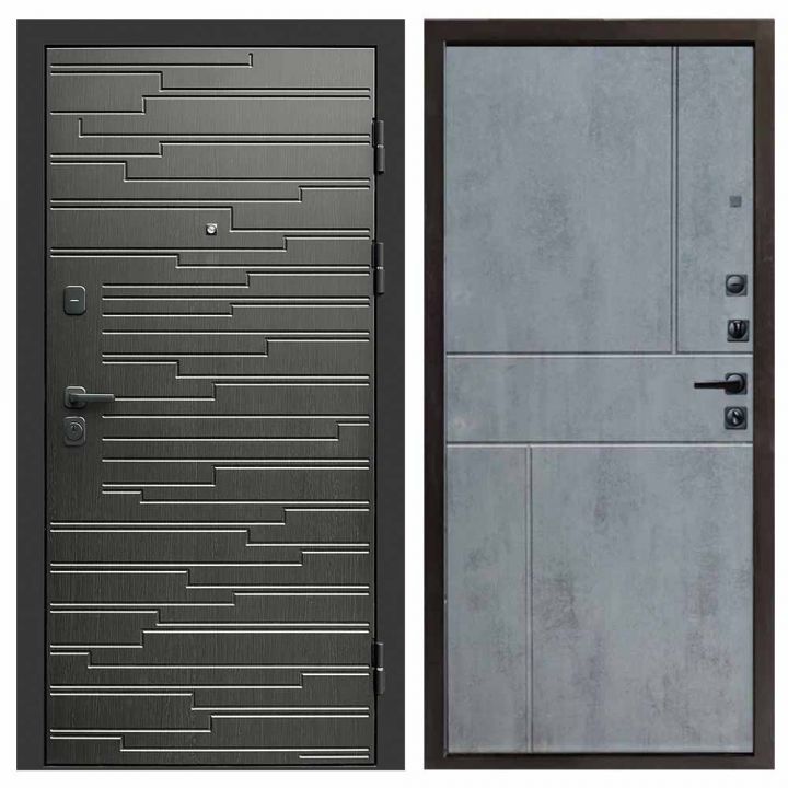 Входная дверь Termo-door Ривьера BLACK Горизонт бетон темный