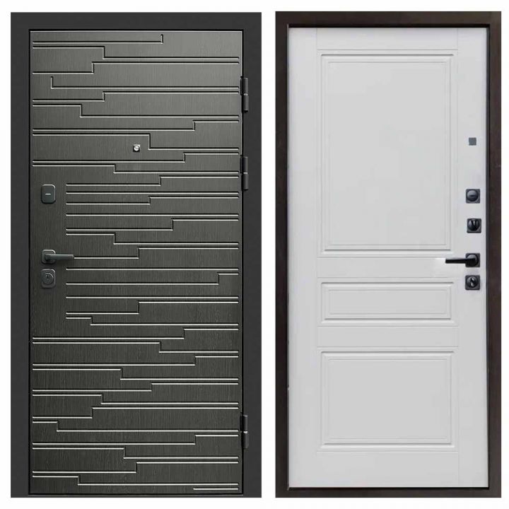 Входная дверь Termo-door Ривьера BLACK Классик белый матовый