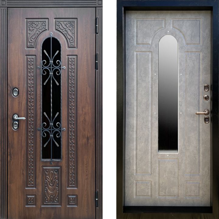 Дверь входная Termo-door Лацио 3К Винорит Дуб / Бетон светлый металлическая