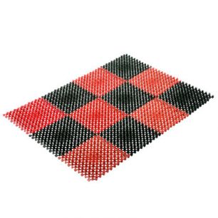 Грязезащитный коврик Vortex Травка 42х56 см черно-красный 23006