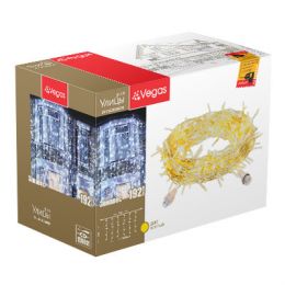 Уличная светодиодная гирлянда (желтый свет) Vegas Занавес 192 LED, 6 нитей, 1х4 м, 24V 55028