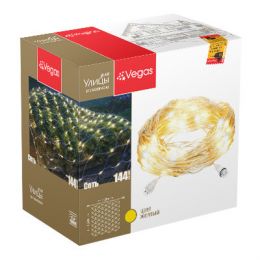 Уличная светодиодная гирлянда (желтый свет) Vegas Сеть 144 LED, 1,2х1,5 м, 24V 55034