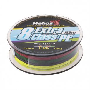 Шнур плетеный Helios Extra Class 8 PE Braid 0,18мм 135м Multicolor HS-8PEM-18/135 M