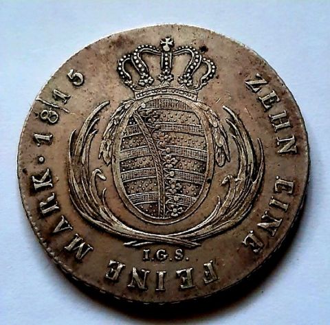 1 талер 1815 Саксония AUNC Германия