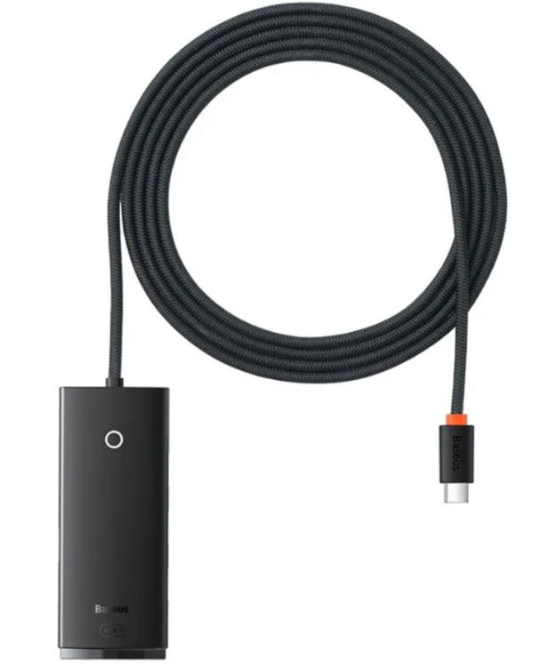 Хаб Baseus Lite Series 4-Port Type-C HUB Adapter (Type-C to USB 3.0x4 ) 2 м Black (WKQX030501)