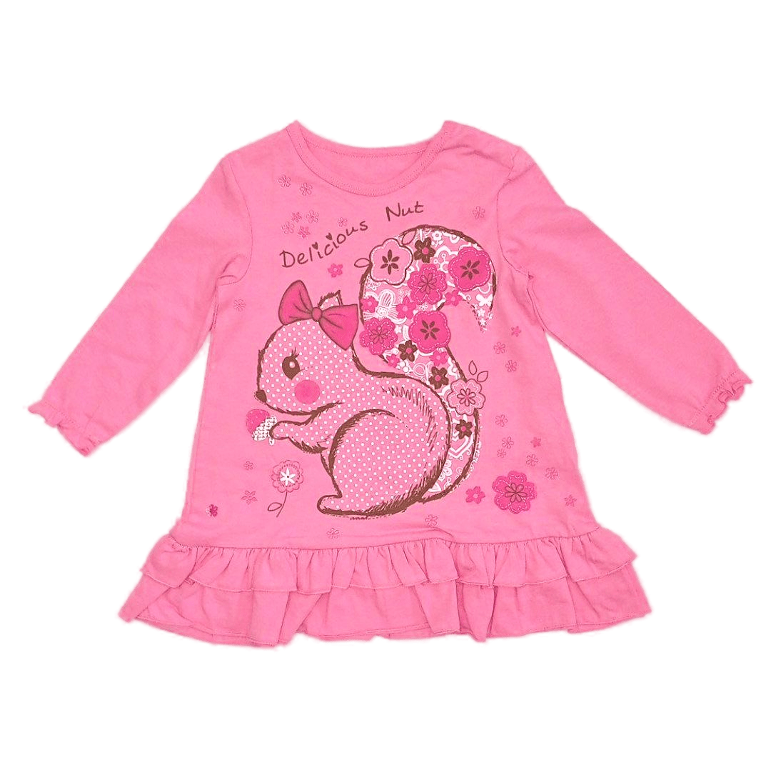 Розовое платье для девочки Вкусные орешки