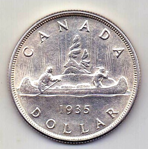 1 доллар 1935 Канада UNC Великобритания