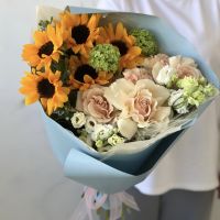 Сборный букет с подсолнухами №1