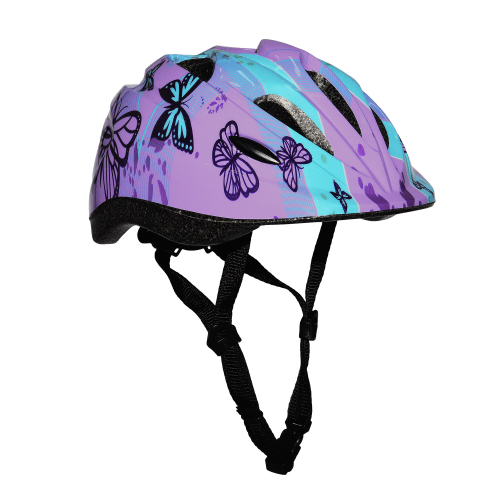 Шлем детский RGX Butterfly фиолетовый с регулировкой размера, размер (50-57)