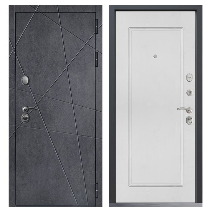 Входная дверь  Command Doors Геометрия  38.02 Белый матовый металлическая